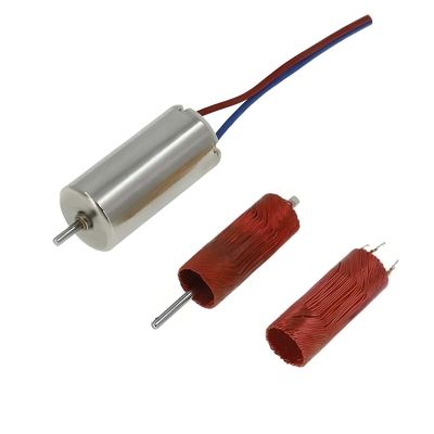 DC Yüksek Hızlı fırça motor 8mm 0.3mNm 8620rpm 2.4V Sabit çalışma