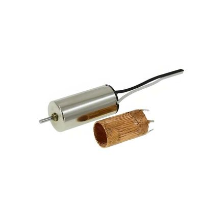 8 mm motore a corrente continua senza nucleo spazzolato Carbon 0.3mNm 8620rpm 2.4V resistente alla stanchezza