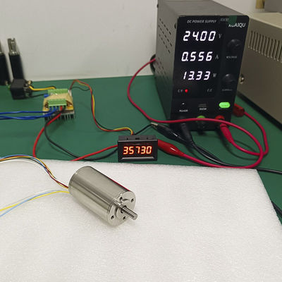 30 ملم محرك BLDC بدون قلب 448.9W 162.6N.m 26349RPM 24V 48V