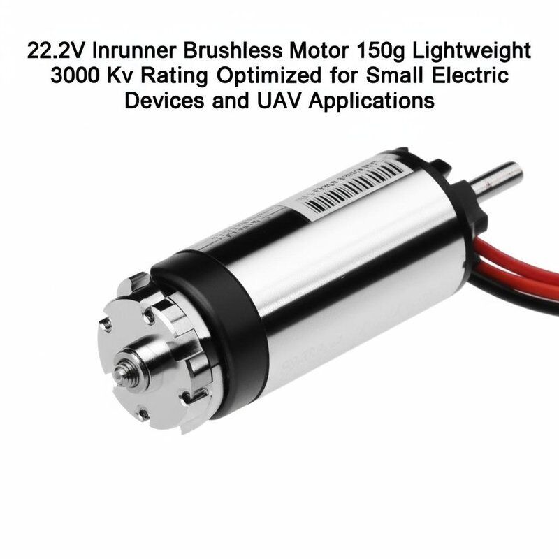 22.2V Inrunner Brushless Motor 150g Lightweight 3000 Kv Rating Optimized for Small Electric Devices and UAV Applications