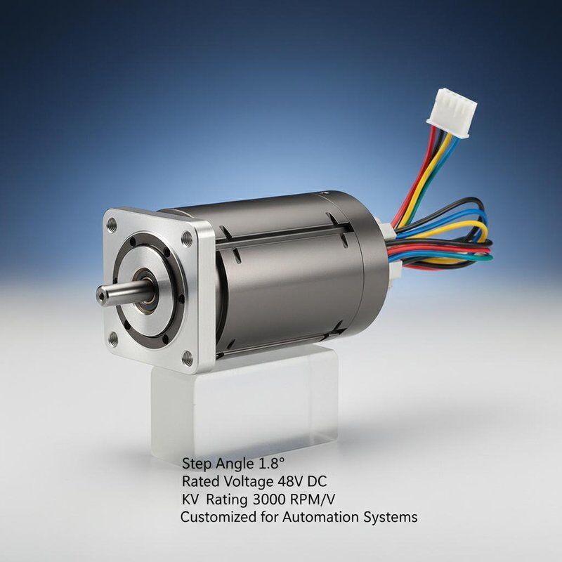Angle de pas de 1,8 degré moteur sans balai de l'entrée Voltage nominal 48 V CV Kv Rating 3000 Options sur mesure pour les systèmes d'automatisation