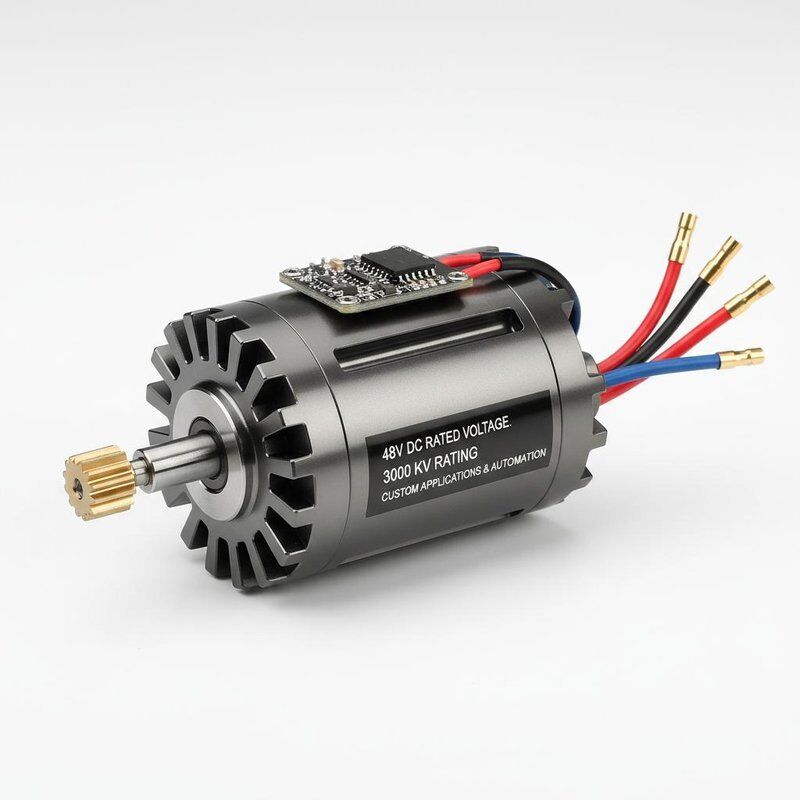 48 V DC Rated Voltage Inrunner Brushless Motor 3000 Kv Rating Compatible With Custom Applications And Automation Systems